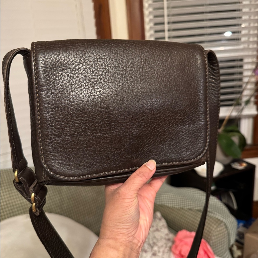 Vintage Coach Sonoma brown pebble flap bag